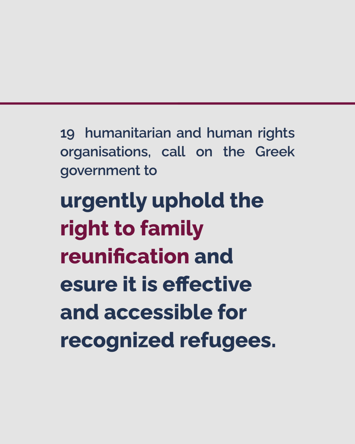 Joint Statement: Make the Right to Family Reunification Effective for ...