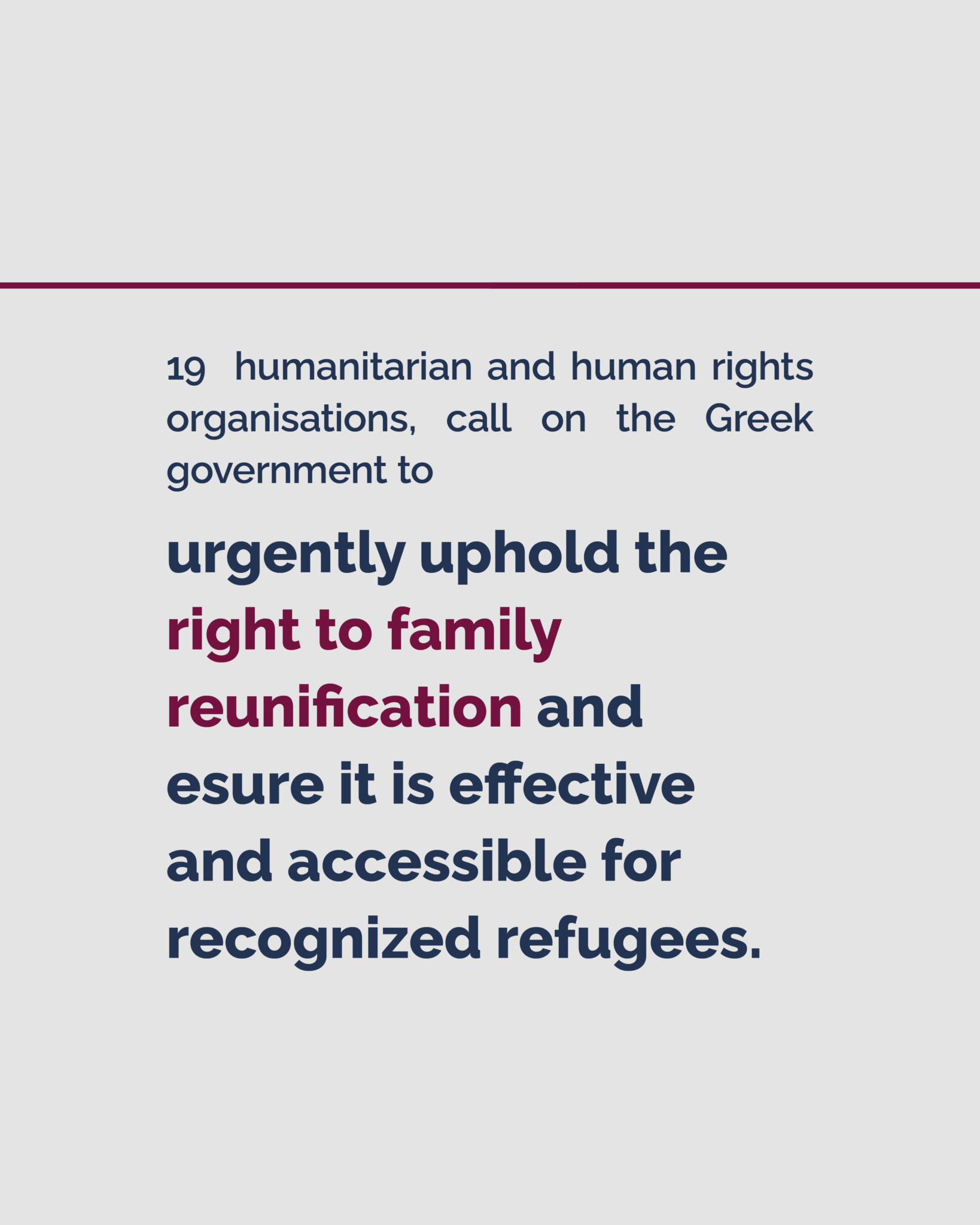 Joint Statement: Make the Right to Family Reunification Effective for ...